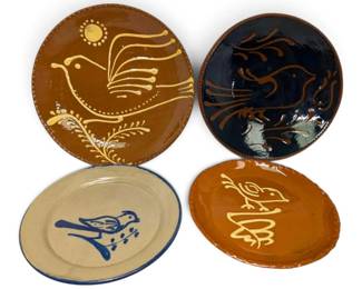 Terracotta More Bird Plates