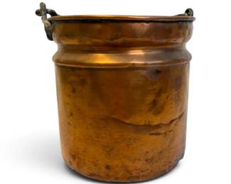 Antique HandHammered Copper Bucket