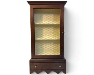 Wall Curio Cabinet w Mesh Wire Door