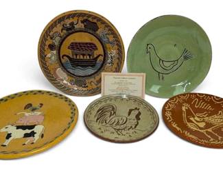 Farm Animal Noahs Ark Pottery Plates