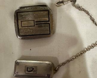 Watch fob buckle. Silver plate ca 1930