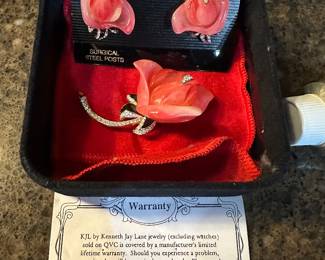 Vintage Kenneth J Lane Earings and brooch