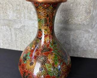 230 chinesecloisonnstylefloralvasewith