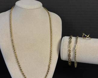 216 assorted14kgoldjewelrychainsbracele