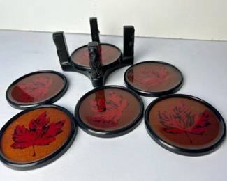 036 canadianmapleleafwoodendrinkcoaster