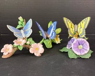 166 threelenoxbutterflyporcelainfigurine