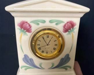 127 smalllenoxfloralporcelainmantelcloc