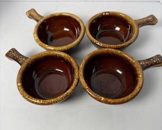 134 fourhullbrowndripglazesoupbowlswi