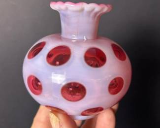 022 pinkandredcranberrycoindotglassva