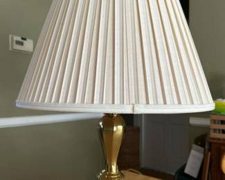 071 brasstablelampwithpleatedshade