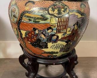 120 japanesesatsumastyleplanterbowlwith