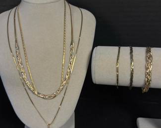 217 lotof14kgoldflatlinkjewelry
