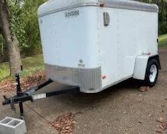 2008 5'x8' Cargo Express Enclosed Trailer, Side Door, Ramp Door, Light w/Wall Switch.,Model CE58XL, with Dexter Axle. One Owner purchased new VIN #: 4U01C08148A038297  Empty WGT 920 Gross WGT 2990