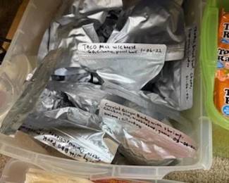 Hundreds of Prepper Foods and Supplies including 12 Gallon Buckets all labled. Fabulous Find!
