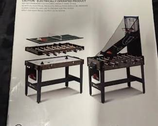 From MD Sports complete 4-1 gaming system with 54" Table games include Pool, Table Tennis, Air Hockey, FoosBall