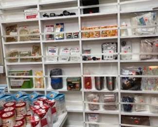 Hundreds of Prepper Foods and Supplies including 12 Gallon Buckets all labled. Fabulous Find!