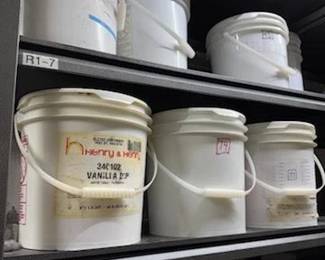 Hundreds of Prepper Foods and Supplies including 12 Gallon Buckets all labled. Fabulous Find!