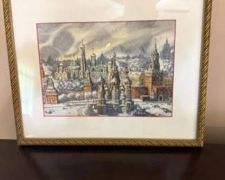 Beautiful art matted and framed