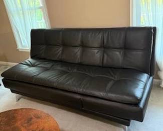Lovely 9' Leather Futon like new!