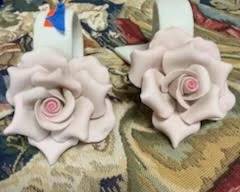 Capodimonte-Italy pair of Napkin Rings