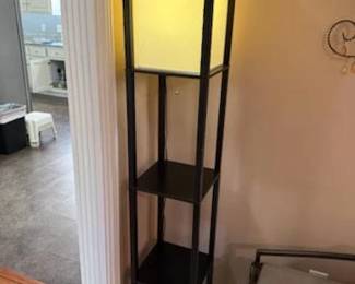 Pair of MCM Lamps with Display Shelving