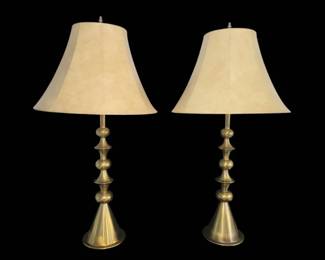 Geometric Brass Lamps
