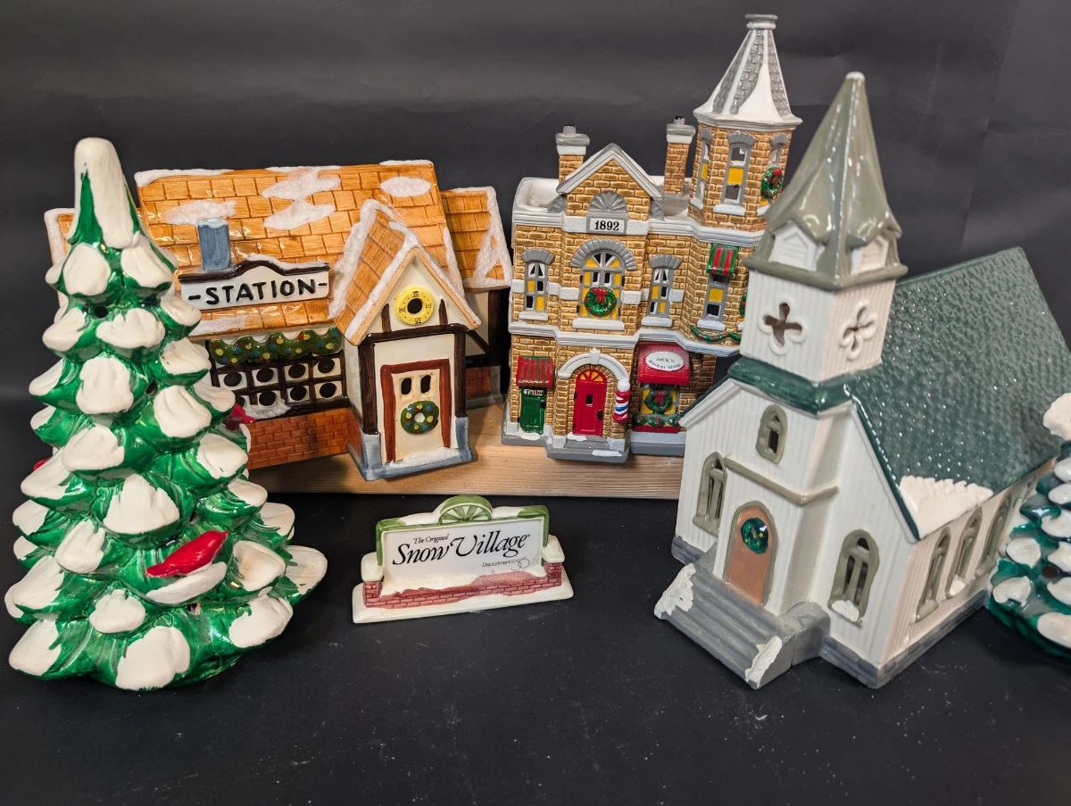 Department 56 Snow Village Set Signed By Artist Scott Enter