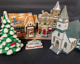 Department 56 Snow Village Set Signed By Artist Scott Enter