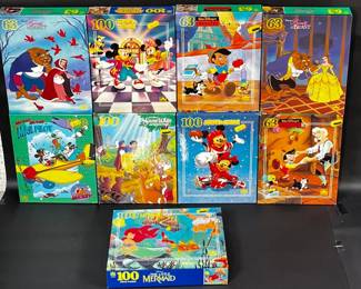 9 Walt Disney Character Jigsaw Puzzles NIB