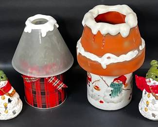 4 Hallmark Keepsake Christmas Candle Holders