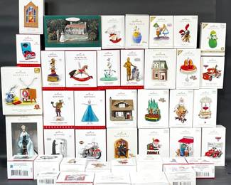 Large Lot Of Hallmark Keepsake Christmas Ornaments With Original Boxes
