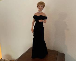 Princess Diana Doll in Black Velvet Dress