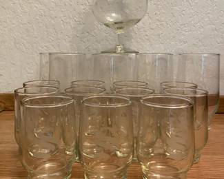 Engraved S Clear Glass Drinkware  Brandy Snifter
