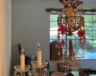 Glass Lamps and Hanging Decor