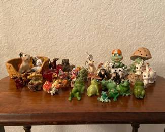 Collection Of Vintage Ceramic  Porcelain Miniature Animal Figurines