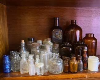 Vintage Apothecary Bottles And Others