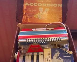1950s Emenee Golden Piano Accordion