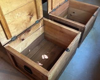 Antique parachute boxes
