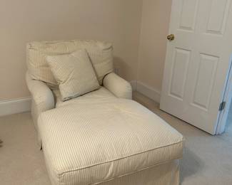Crate and Barrel striped lounger