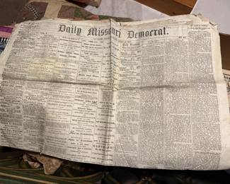 Large array of Civil War era Newspapers as well as papers dating to the 1830's