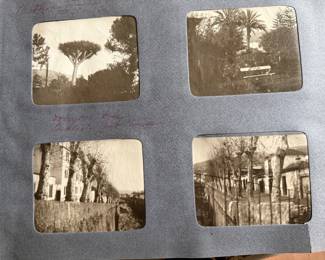 Stunning pair of late 19th century photo albums of the families travels to Europe, Tunisia, Algeria, and also photos from Newport, RI, Wyoming and other parts of New England,