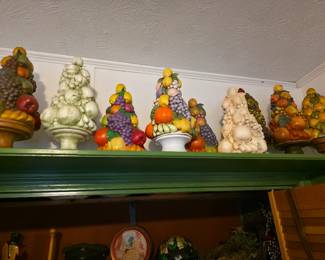 Vintage porcelain fruit sculpture things. Want one? Buy them all