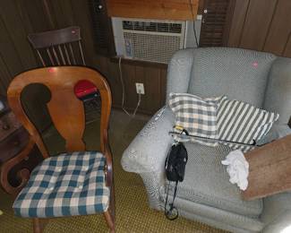Rocking chair and regular chair