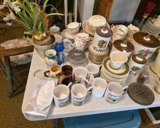 Glassware, mugs, cups, you name it.