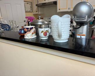 Milk glass pitcher