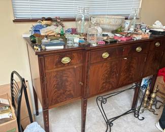 Mahogany side hutch