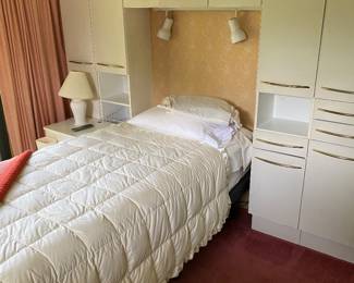 Twin bed with Mcm wall unit 