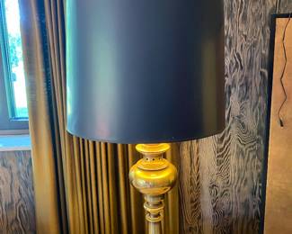 Midcentury  brass stifle lamp lamp