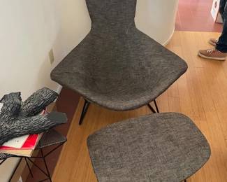 KNOLL BERTOIA DIAMOND LOUNGE CHAIR AND OTTOMAN