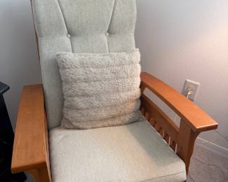 Mission Style Glider Rocker with Ottoman